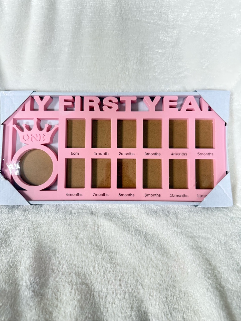 Baby's First Year Pink Photo Frame & Keepsake
